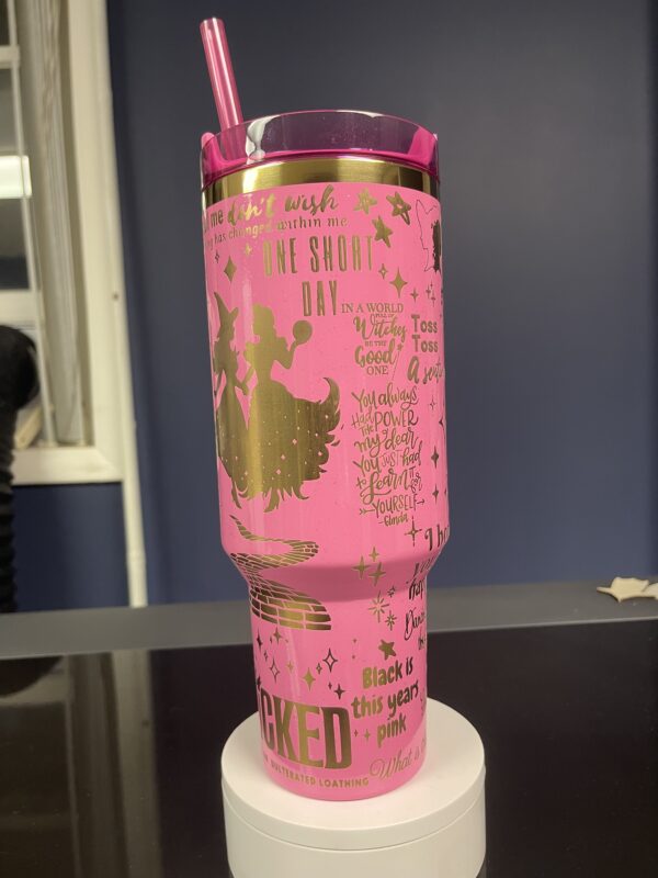 Glinda Pink Engraved Stanley - Image 2